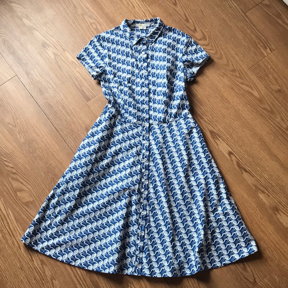 Boden Bird Print Dress